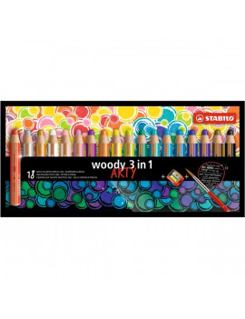 Stabilo ARTY Woody 3in1 18db-os vegyes színű krétaceruza