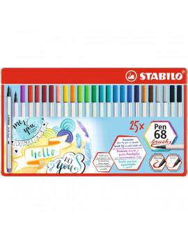 Stabilo Pen 68 brush 25db-os ecsetfilc készlet