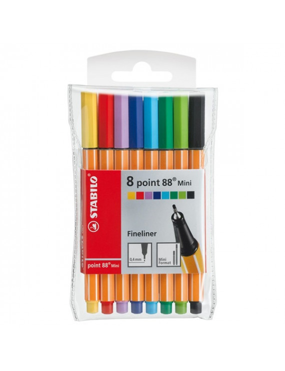 Stabilo Point 88 Mini Wallet 8db-os vegyes színű tűfilc készlet