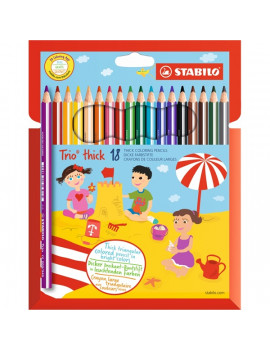 Stabilo Trio vastag 18db-os vegyes színű színes ceruza