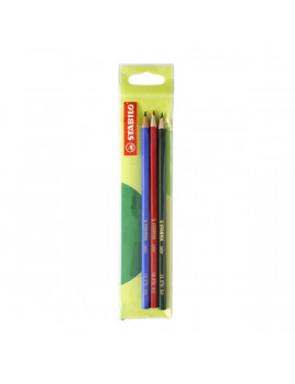 Stabilo 3db-os piros,kék,zöld színű színes ceruza