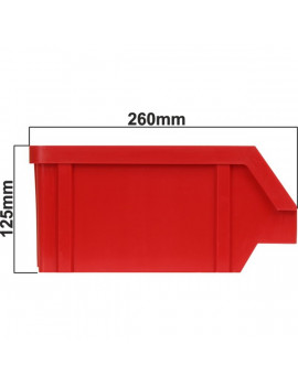 Stalflex BIN-L-R piros színű nagy méretű tárolódoboz
