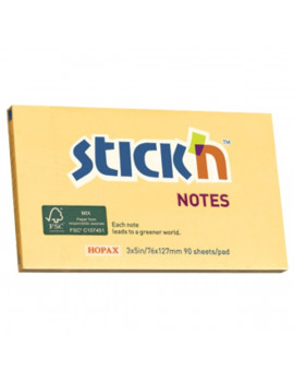 Stick`N 76x127mm 90lap környezetbarát pasztell narancs jegyzettömb