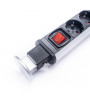 TOO PPS-307-3S IP20, 3x 2P+F, 2x USB-A, áramtalanító kapcsolóval, ezüst asztalba süllyeszthető elosztó