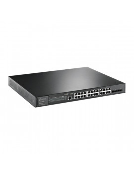 TP-Link TL-SG3428XMP JetStream 24xGbE PoE+ LAN 4x10GbE SFP+ port L2+ menedzselhető PoE+ switch