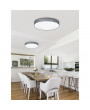 TRIO 621915511 Lugano 75 cm átmérő szürke mennyezeti lámpa
