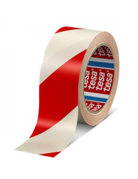 Tesa 60760-92 33mx50mm piros/fehér jelölőszalag