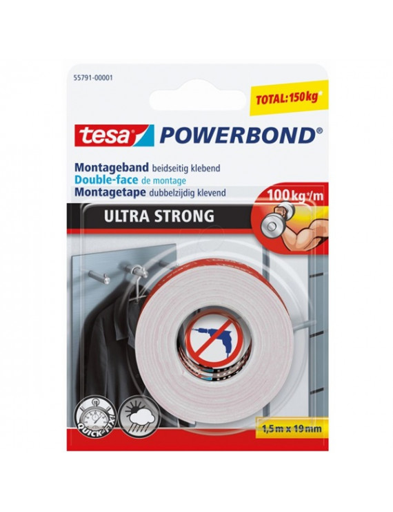 Tesa Extra Power 1,5mx19mm erős kétoldalú ragasztószalag