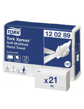 Tork Xpress 21 db-os H2 advan.fehér soft multifold kéztörlő