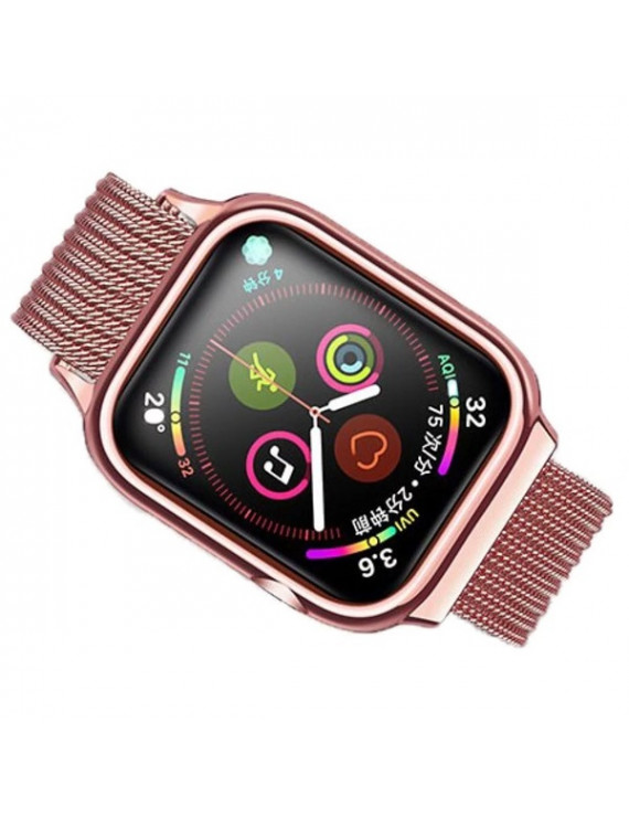USAMS ZB67IW4 40mm rose gold Apple Watch Mágneses óraszíj és tok