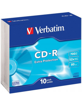 VERBATIM CDV7052V10DL CD-R DataLife slim tok 10db/csomag