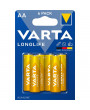 Varta 4106101436 Longlife AA (LR06) alkáli mikro ceruza elem 6db/bliszter