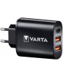 Varta 57958101401 univerzális 2x USB, Type C, 5,4 A fekete hálózati töltő