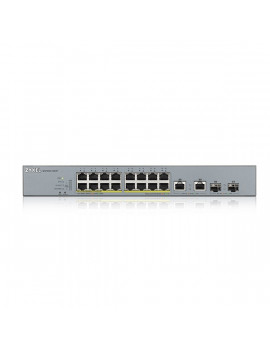 ZyXEL GS1350-18HP 16x GbE LAN PoE (250W) 2x GbE RJ45/SFP Combo port smart menedzselhető CCTV PoE switch