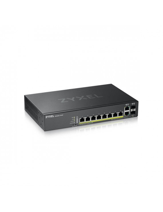 ZyXEL GS2220-10HP 8port GbE PoE LAN 2xGbE RJ45/SFP Combo port (180W) PoE L2 menedzselhető switch