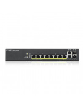 ZyXEL GS2220-10HP 8port GbE PoE LAN 2xGbE RJ45/SFP Combo port (180W) PoE L2 menedzselhető switch