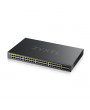 ZyXEL GS2220-50HP 44port GbE LAN 2xGbE SFP 4xGbE RJ45/SFP Combo port (375w) PoE L2 menedzselhető switch