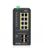 ZyXEL RGS200-12P 8port GbE LAN (240W) PoE 4port GbE SFP ipari switch