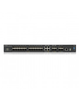 ZyXEL XGS4600-32F 24port GbE SFP 4port GbE combo RJ45/SFP 4port 10GbE SFP+ L3+ menedzselhető, stackelhető switch