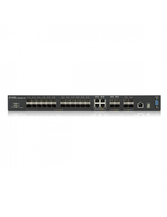 ZyXEL XGS4600-32F 24port GbE SFP 4port GbE combo RJ45/SFP 4port 10GbE SFP+ L3+ menedzselhető, stackelhető switch
