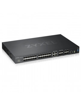 ZyXEL XGS4600-32F 24port GbE SFP 4port GbE combo RJ45/SFP 4port 10GbE SFP+ L3+ menedzselhető, stackelhető switch