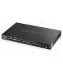ZyXEL XGS4600-32 24port GbE LAN 4port GbE combo SFP/RJ45 4port 10GbE SFP+ L2+ L3+ menedzselhető, stackelhető switch
